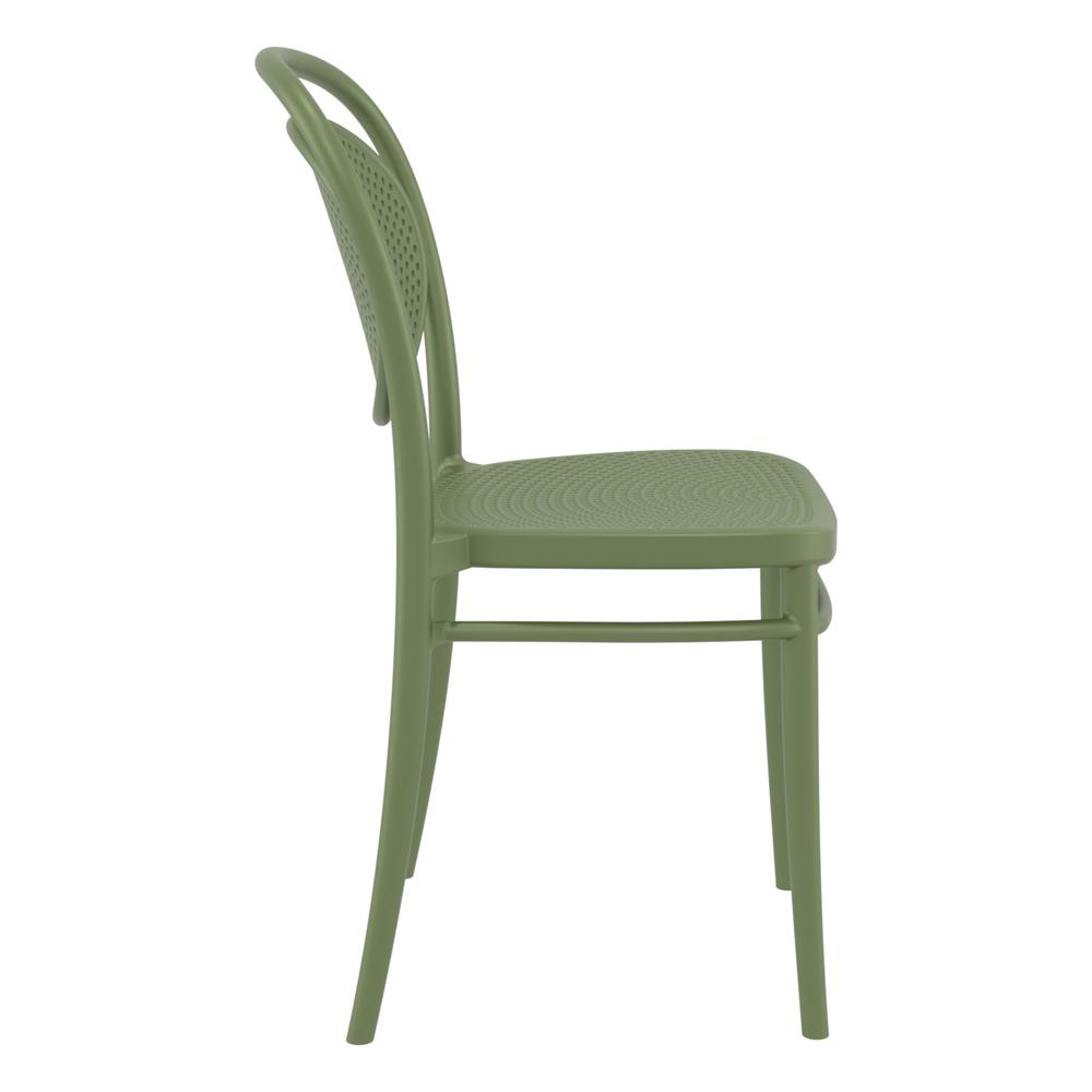 Marcel Resin Outdoor Chair Olive Green, Set of 2. Picture 4