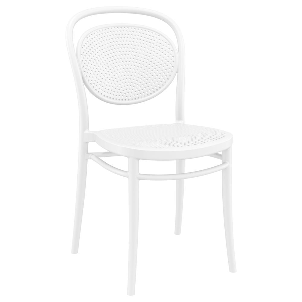Marcel Resin Outdoor Chair White, Set of 2. Picture 1