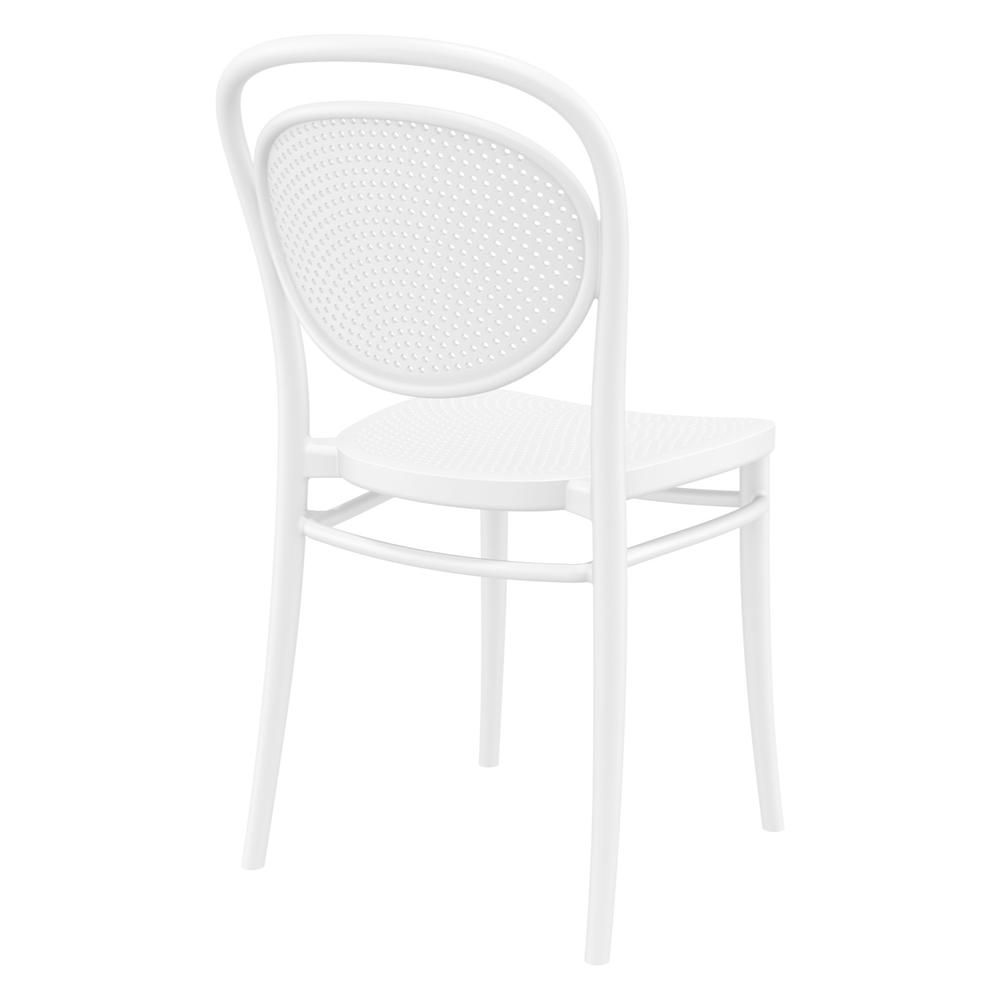 Marcel Resin Outdoor Chair White, Set of 2. Picture 2