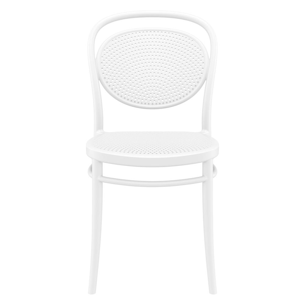 Marcel Resin Outdoor Chair White, Set of 2. Picture 3