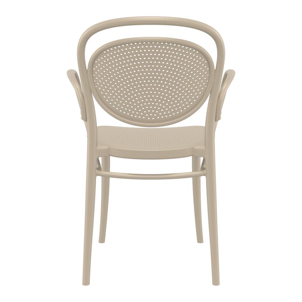 Marcel XL Resin Outdoor Arm Chair Taupe, Set of 2. Picture 5