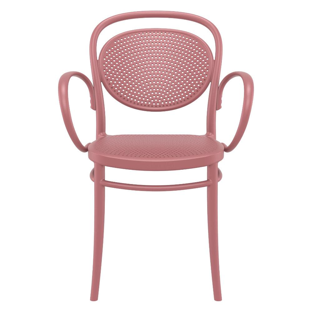 Marcel XL Resin Outdoor Arm Chair Marsala. Picture 4