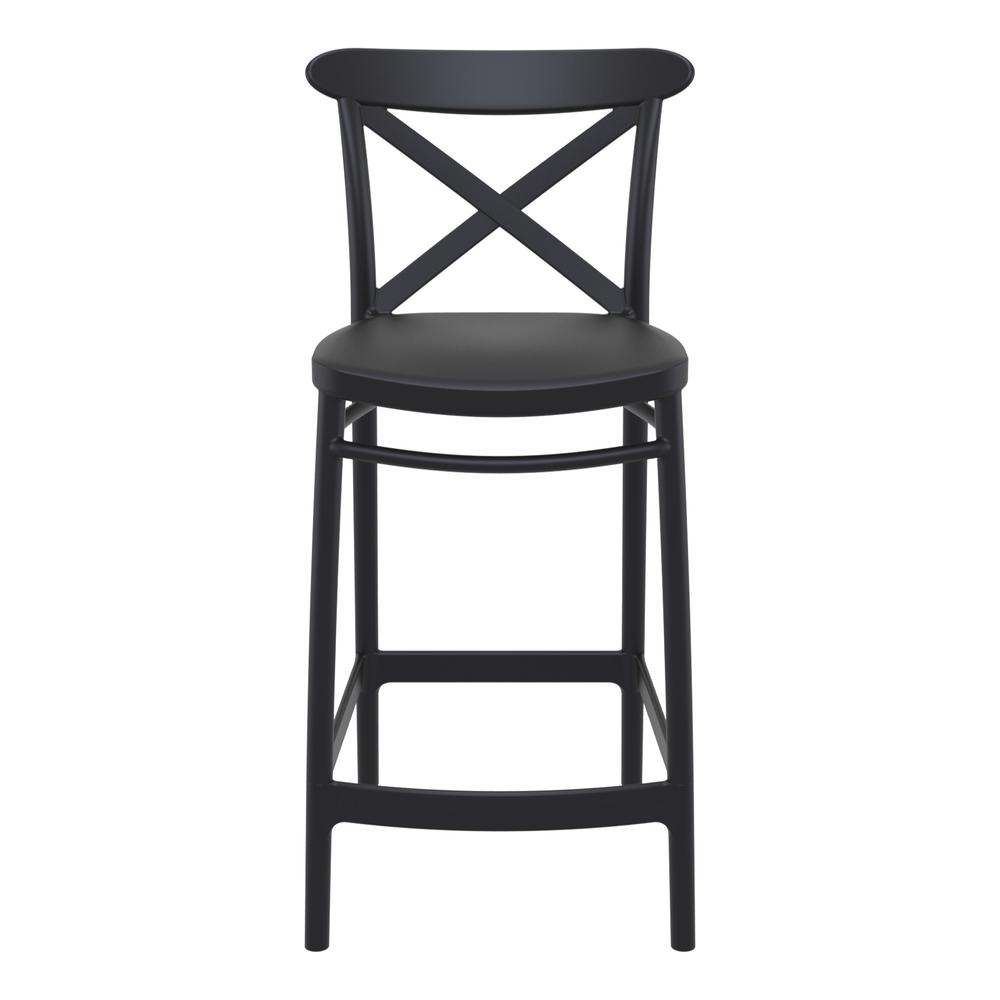 Cross Counter Stool Black, Set of 2. Picture 3
