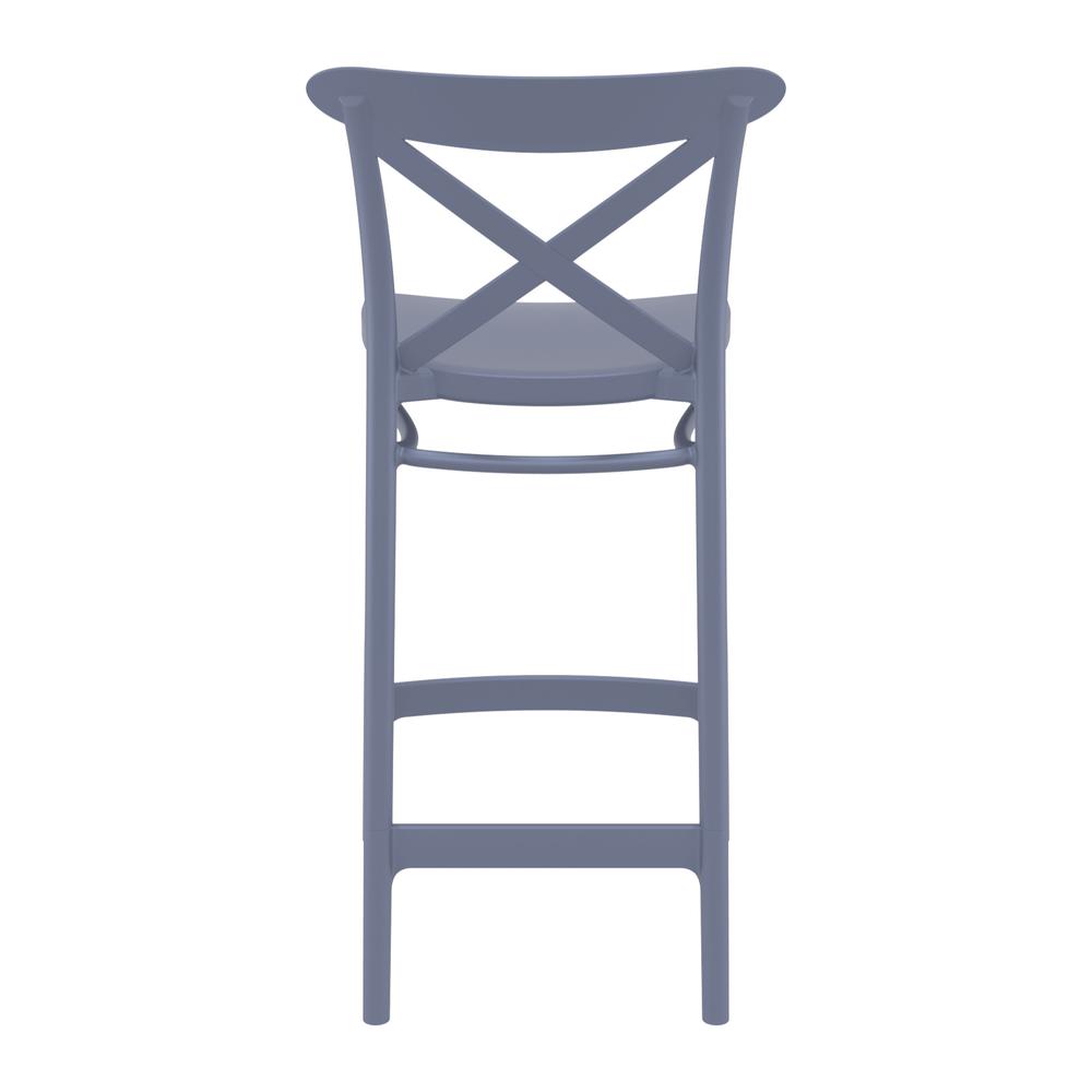 Cross Counter Stool Dark Gray, Set of 2. Picture 5