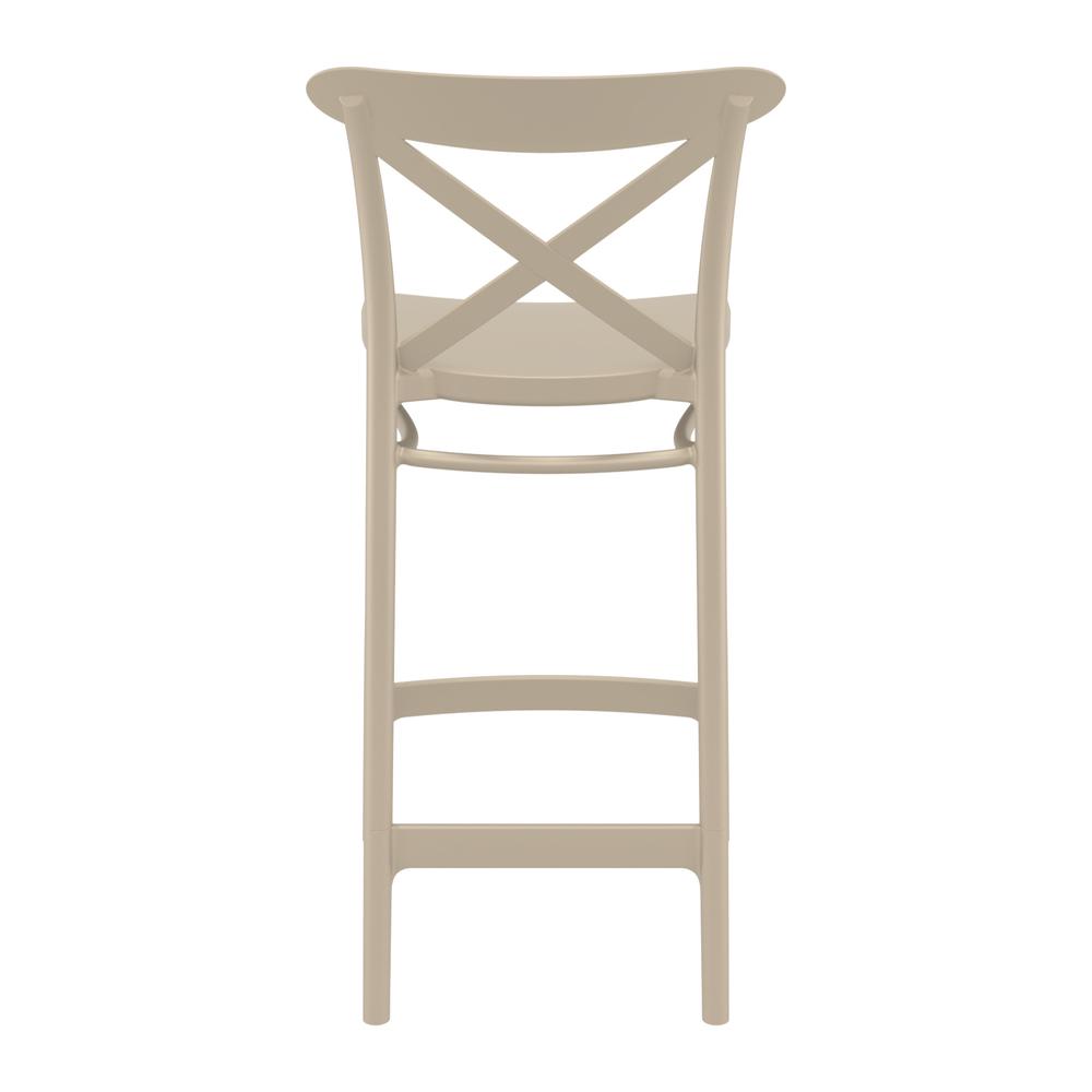 Cross Counter Stool Taupe, Set of 2. Picture 5