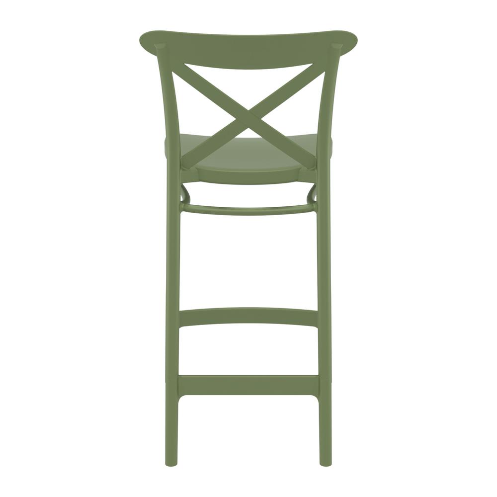 Cross Counter Stool Olive Green, Set of 2. Picture 5