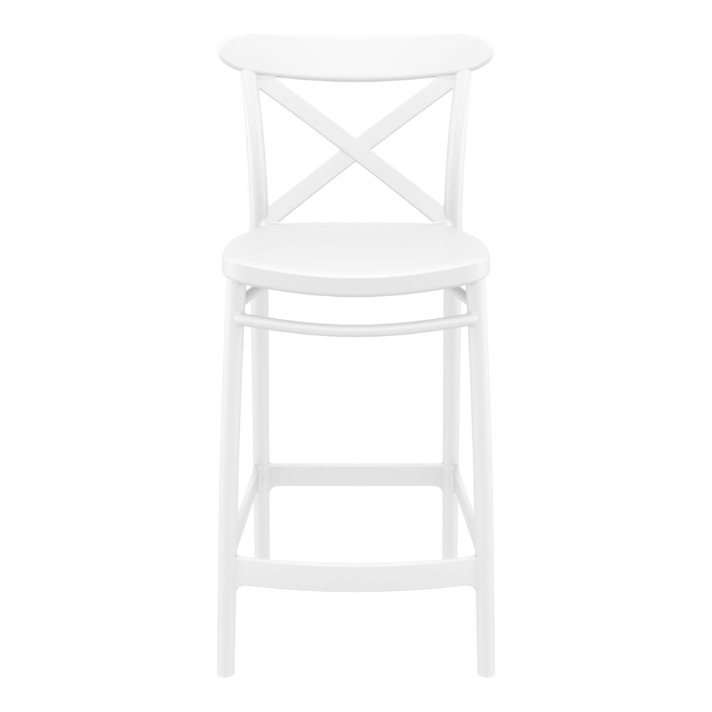 Cross Counter Stool White, Set of 2. Picture 3
