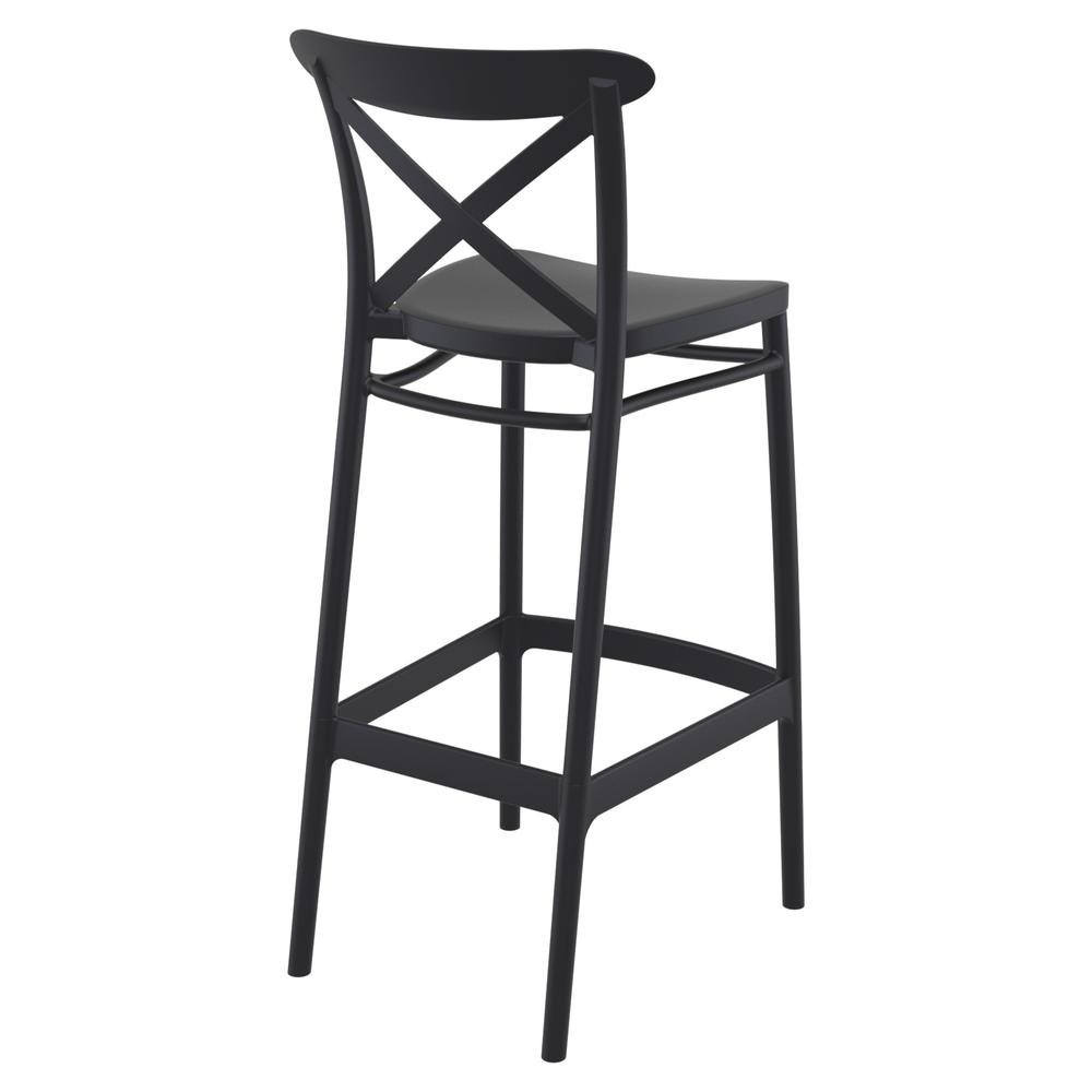 Cross Bar Stool Black, Set of 2. Picture 2
