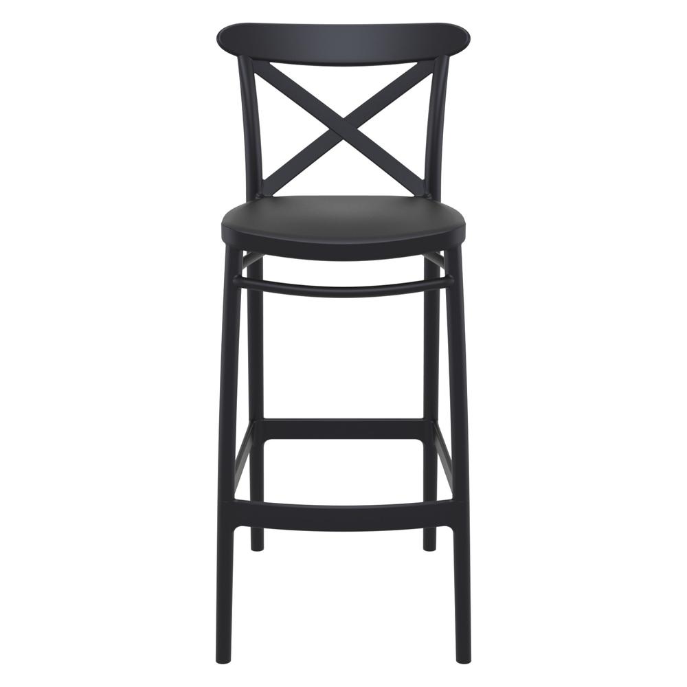 Cross Bar Stool Black, Set of 2. Picture 3