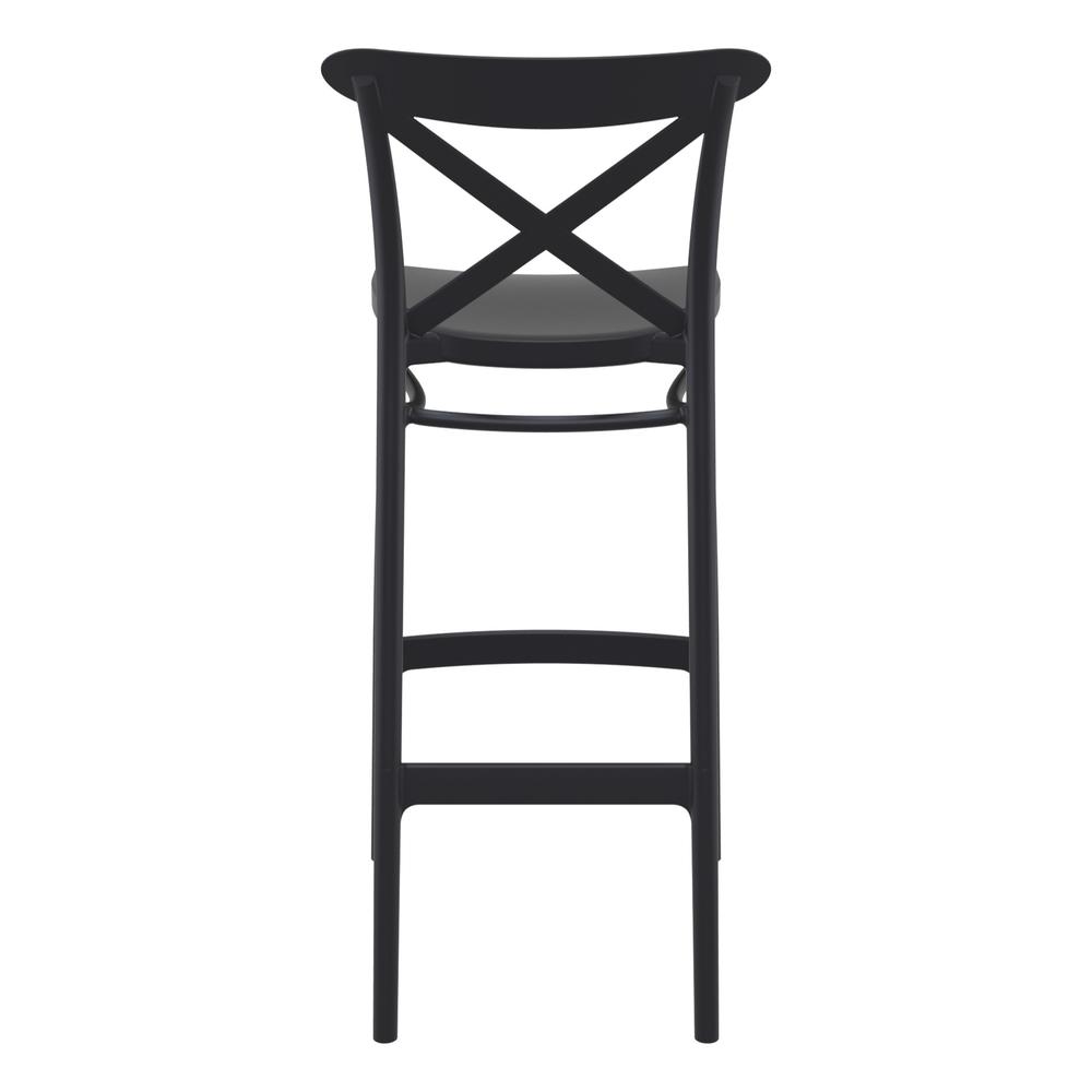 Cross Bar Stool Black, Set of 2. Picture 5
