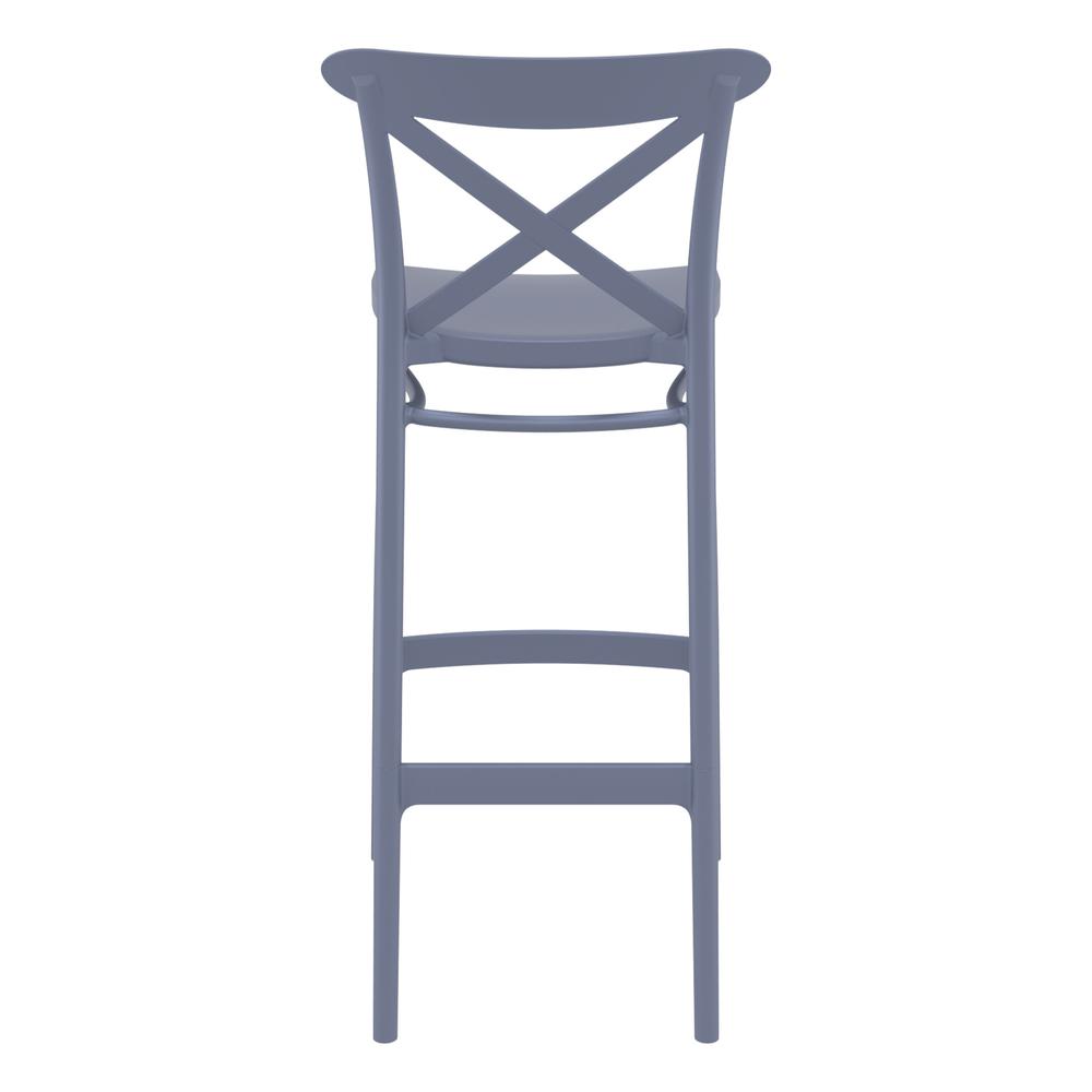 Cross Bar Stool Dark Gray, Set of 2. Picture 5
