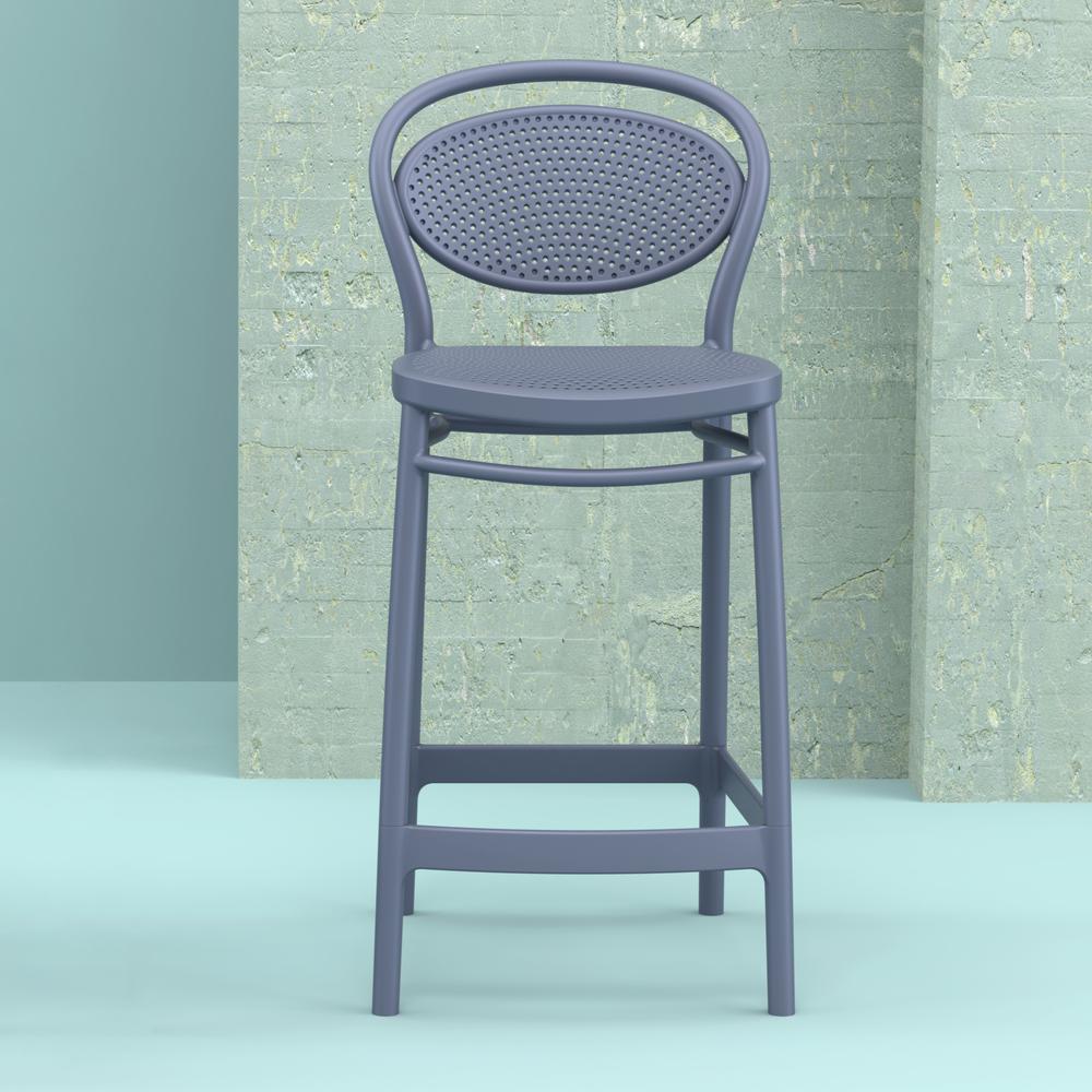 Marcel Counter Stool Dark Gray, Set of 2. Picture 6