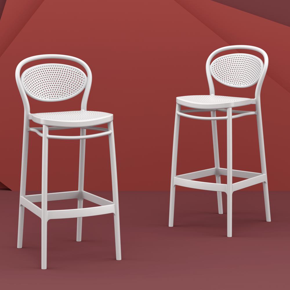 Marcel Bar Stool White, Set of 2. Picture 6