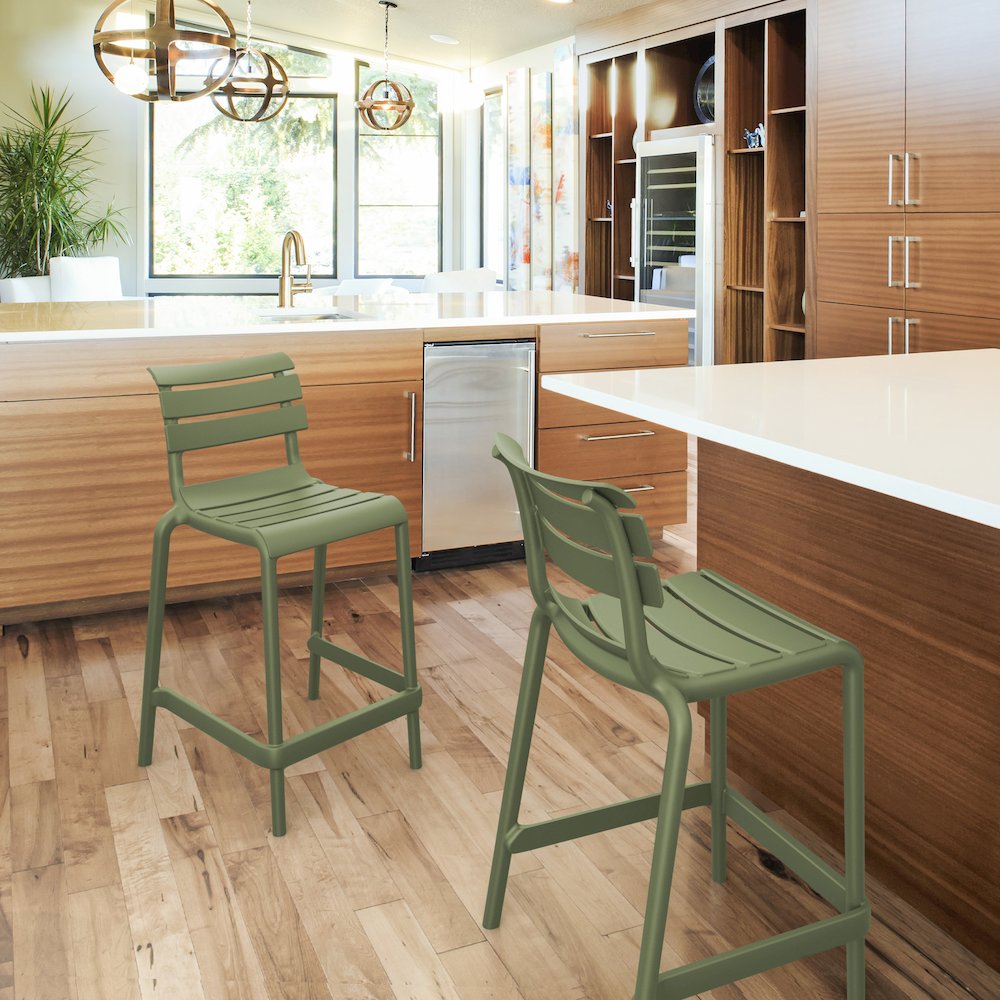 Helen Counter Stool Olive Green. Picture 6