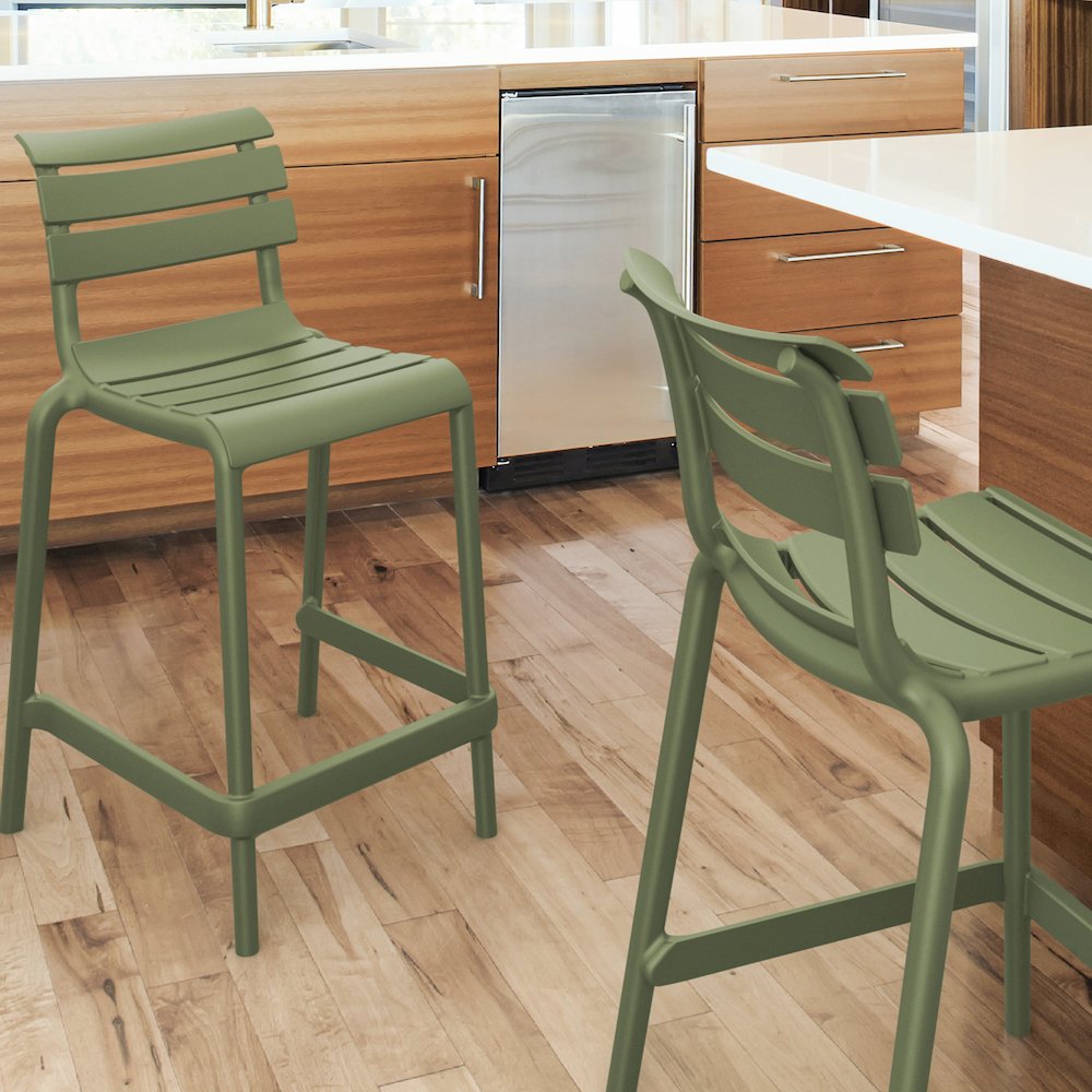Helen Counter Stool Olive Green. Picture 7