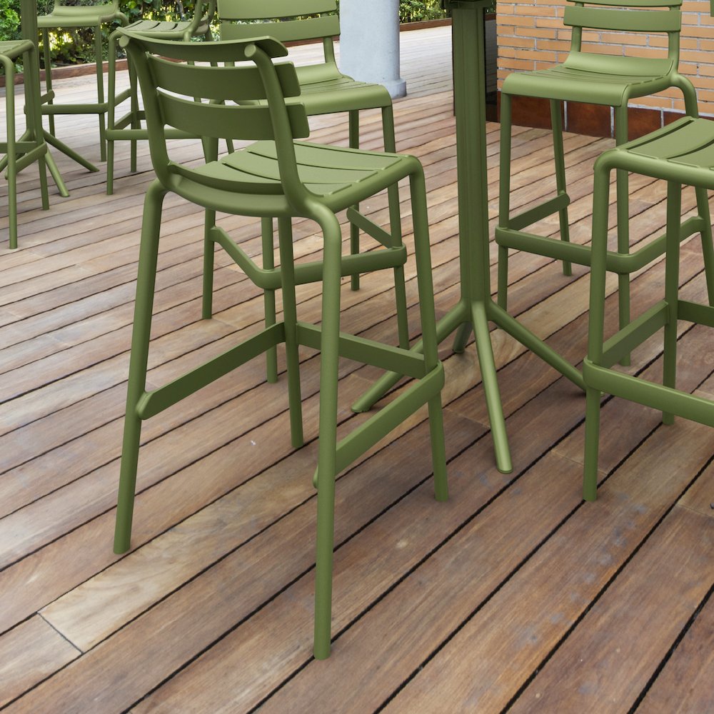 Helen Bar Stool Olive Green. Picture 6