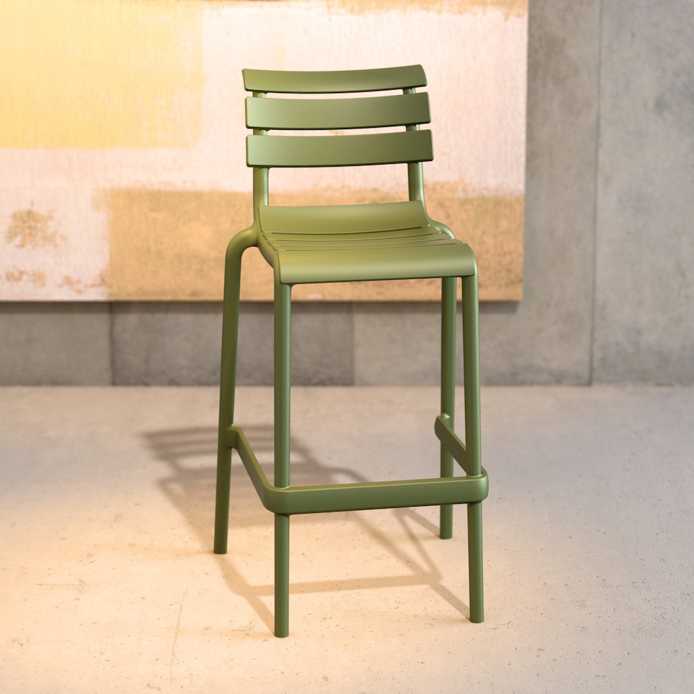 Helen Bar Stool Olive Green. Picture 4