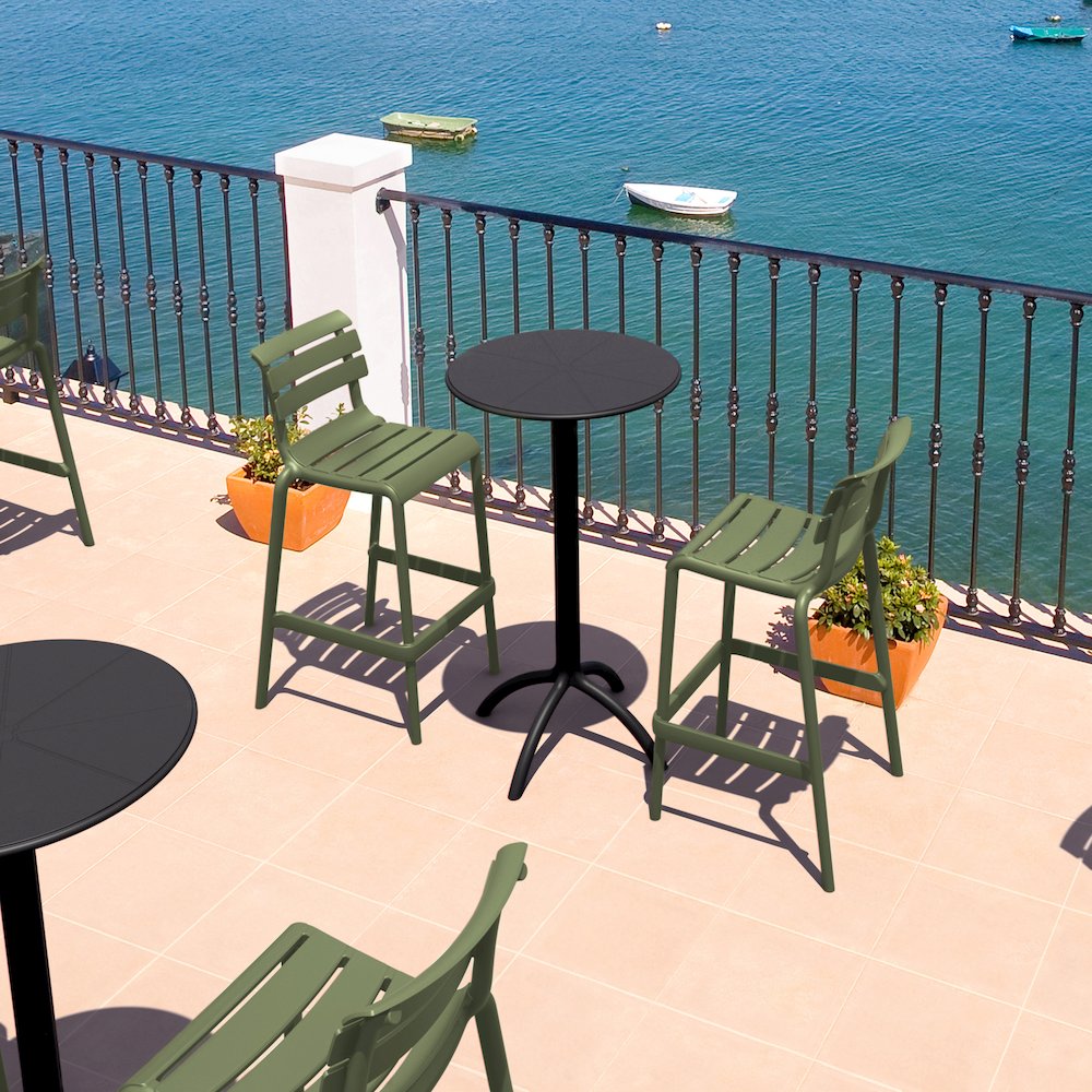 Helen Bar Stool Olive Green. Picture 9