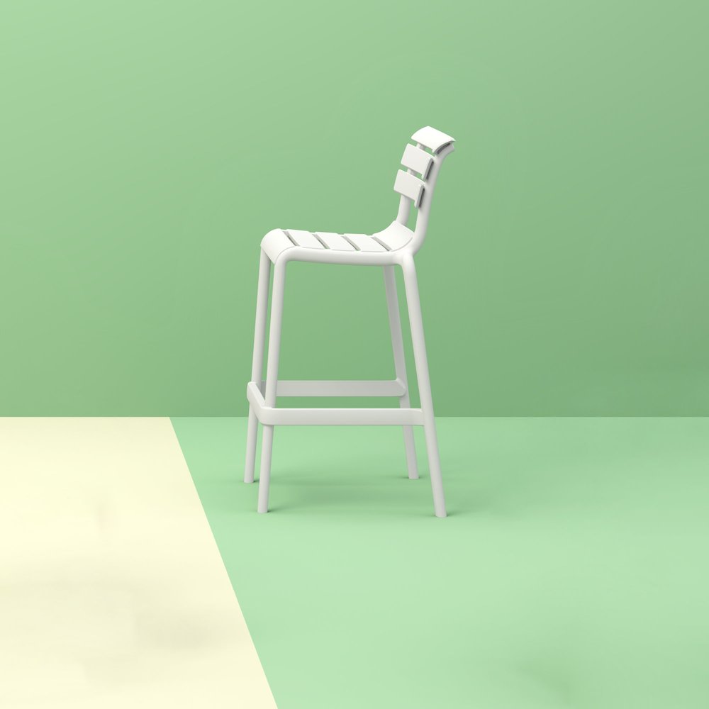 Helen Bar Stool White. Picture 6
