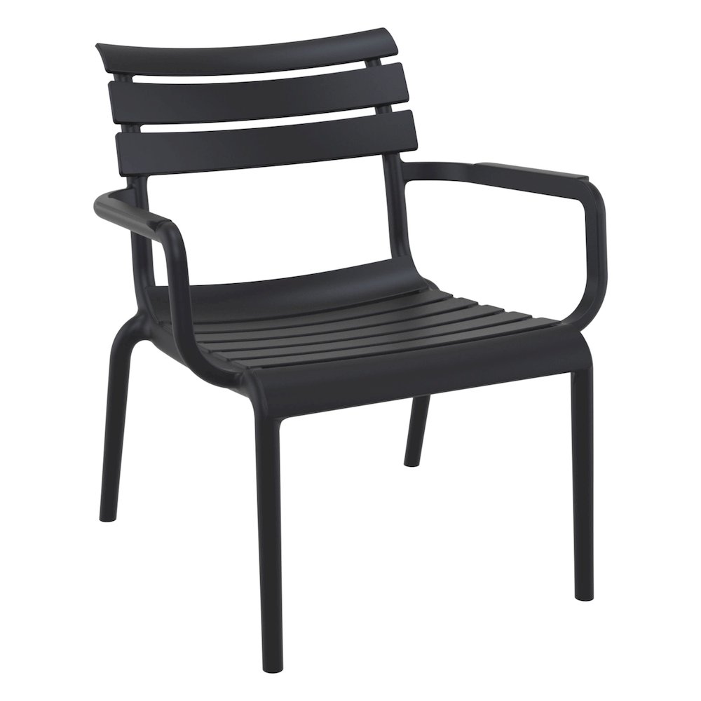 Paris Outdoor Club Lounge Chair Black. Picture 3