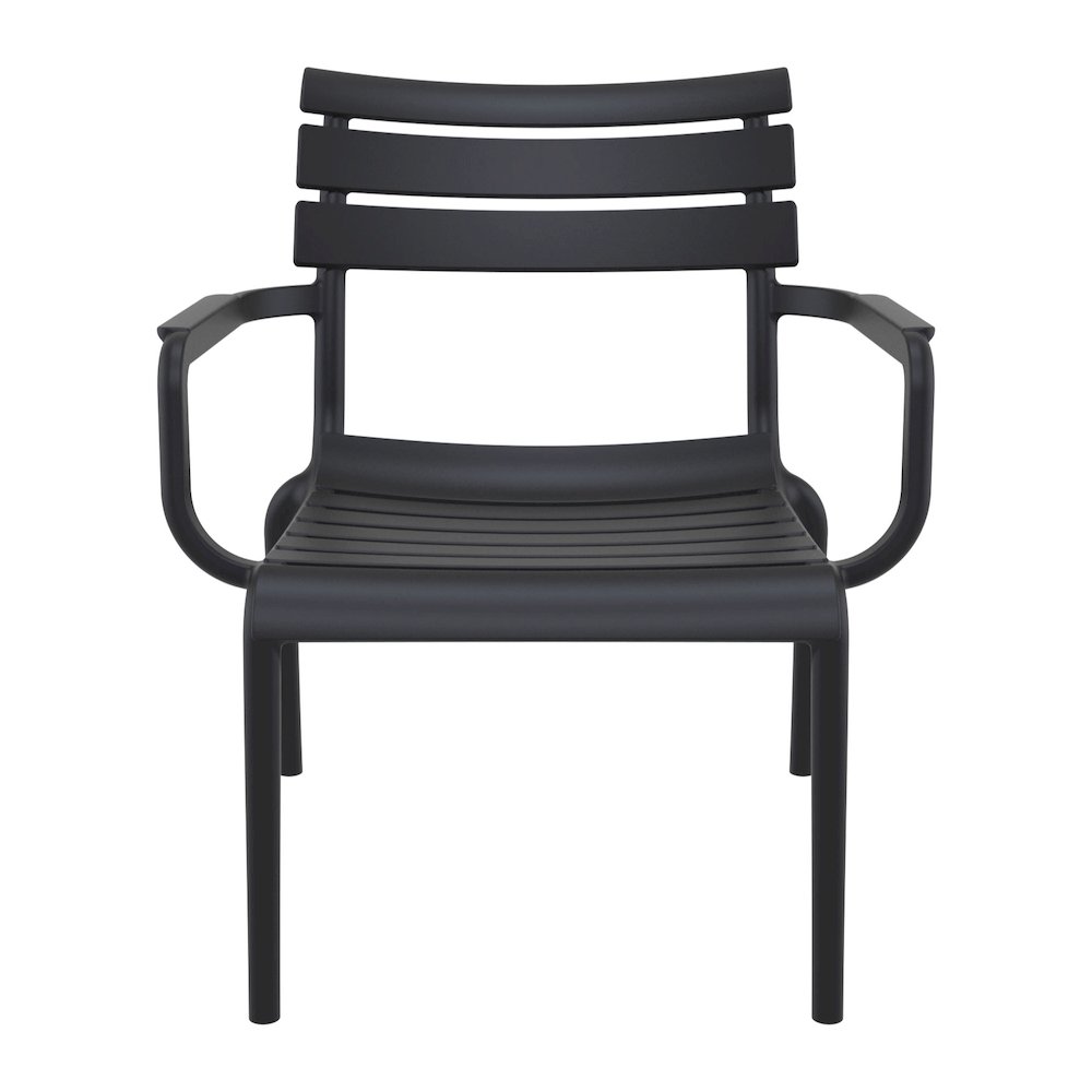 Paris Outdoor Club Lounge Chair Black. Picture 2
