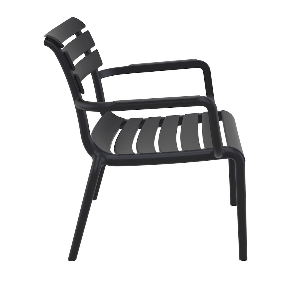 Paris Outdoor Club Lounge Chair Black. Picture 6