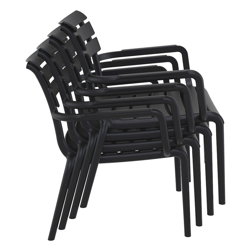 Paris Outdoor Club Lounge Chair Black. Picture 8
