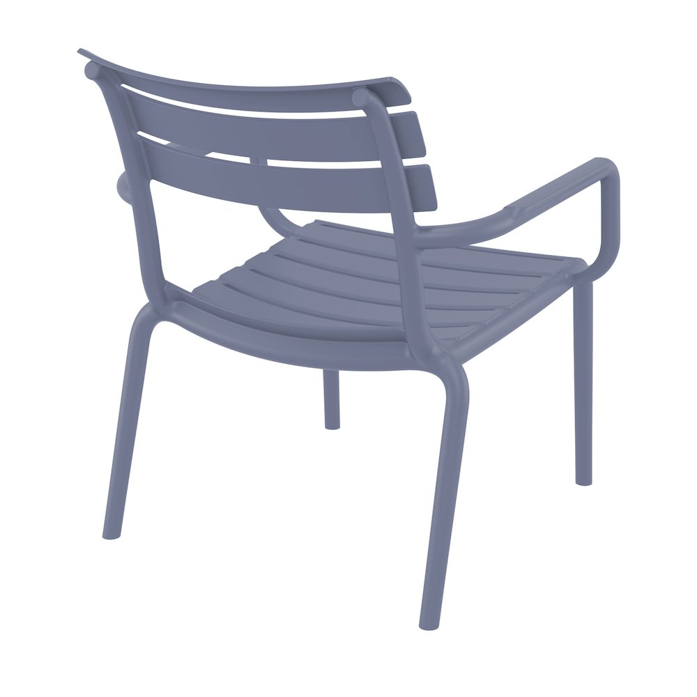 Paris Outdoor Club Lounge Chair Dark Gray. Picture 3