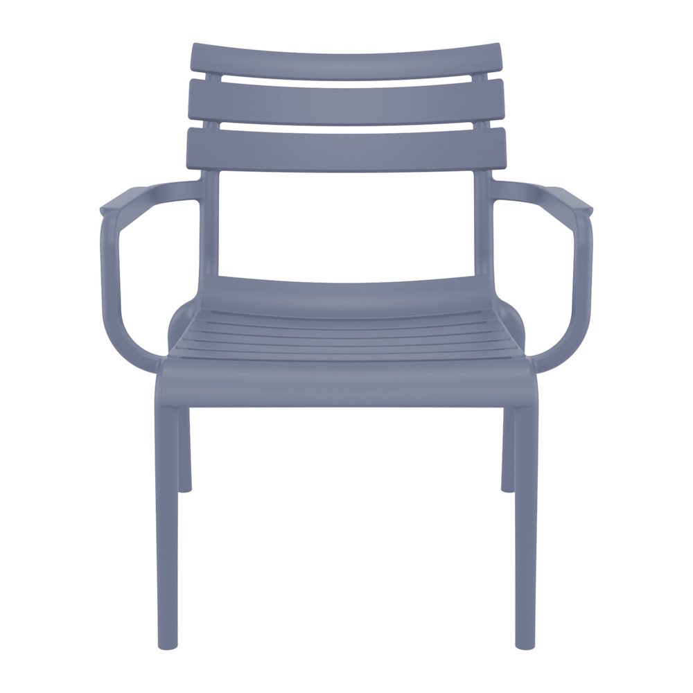 Paris Outdoor Club Lounge Chair Dark Gray. Picture 2