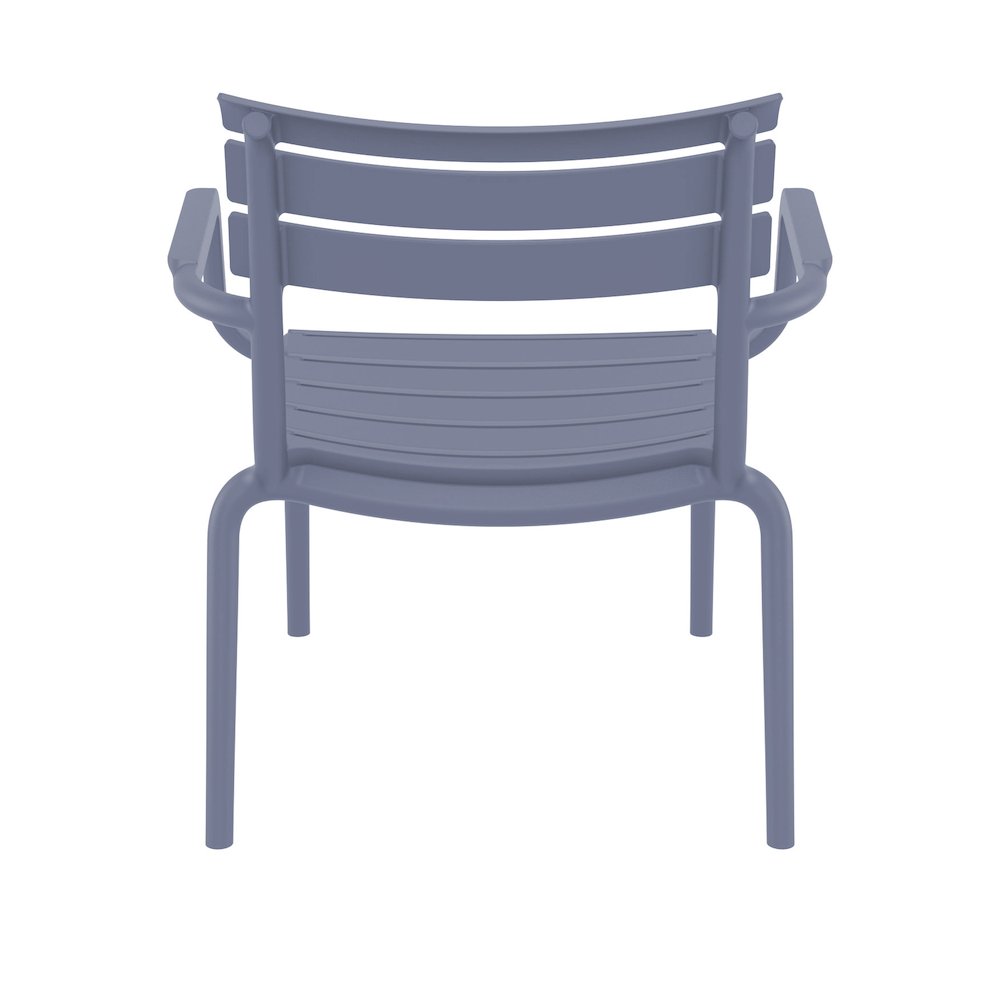 Paris Outdoor Club Lounge Chair Dark Gray. Picture 8