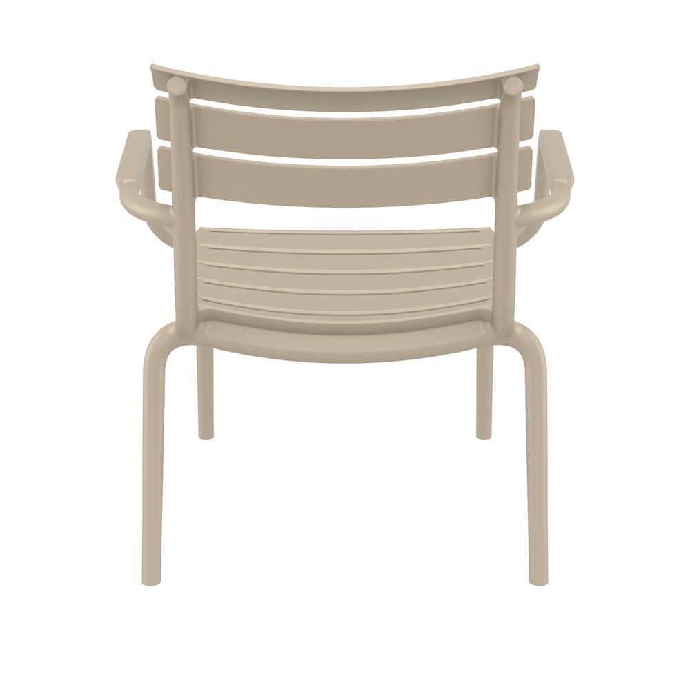 Paris Outdoor Club Lounge Chair Taupe. Picture 2