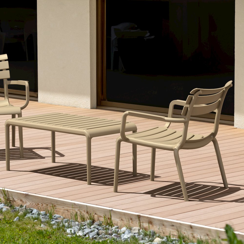 Paris Outdoor Club Lounge Chair Taupe. Picture 7