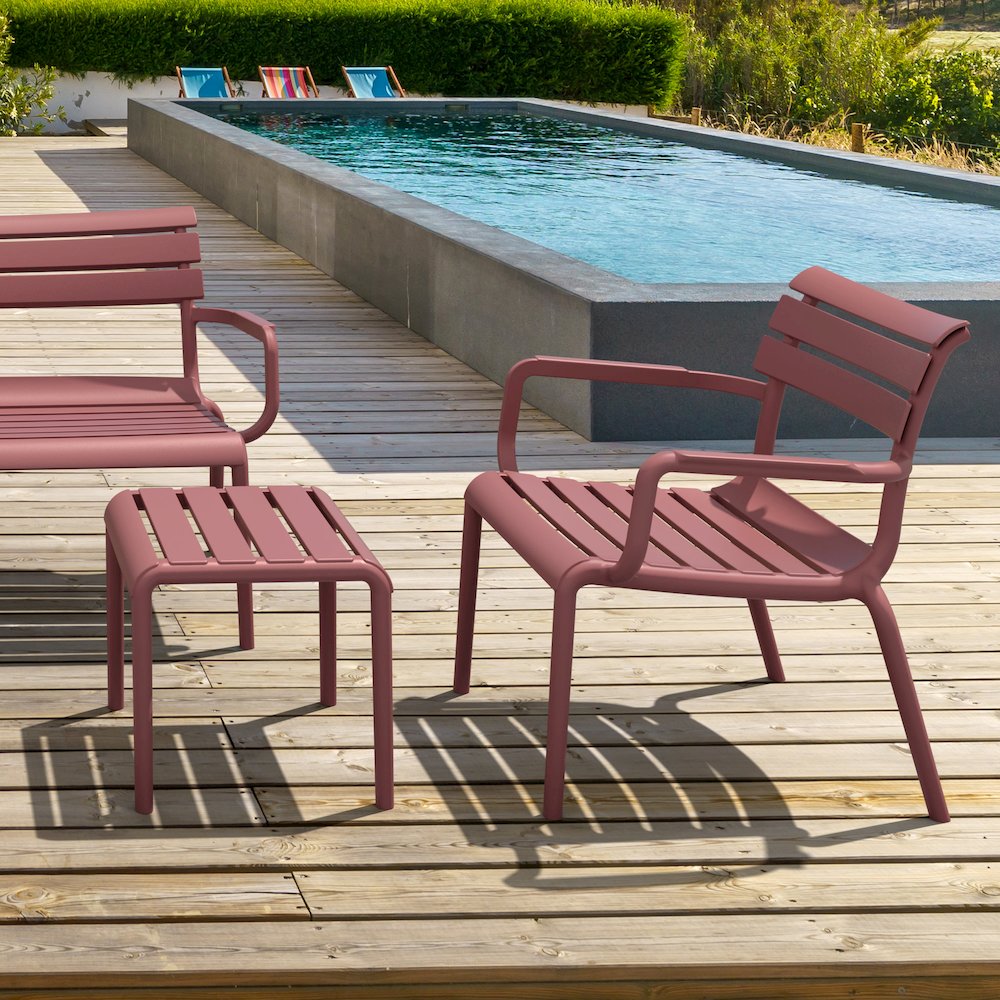 Paris Outdoor Club Lounge Chair Marsala. Picture 7