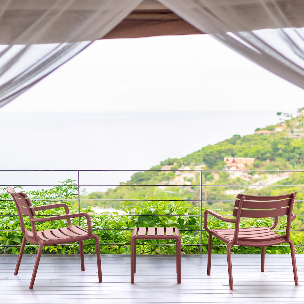 Paris Outdoor Club Lounge Chair Marsala. Picture 10