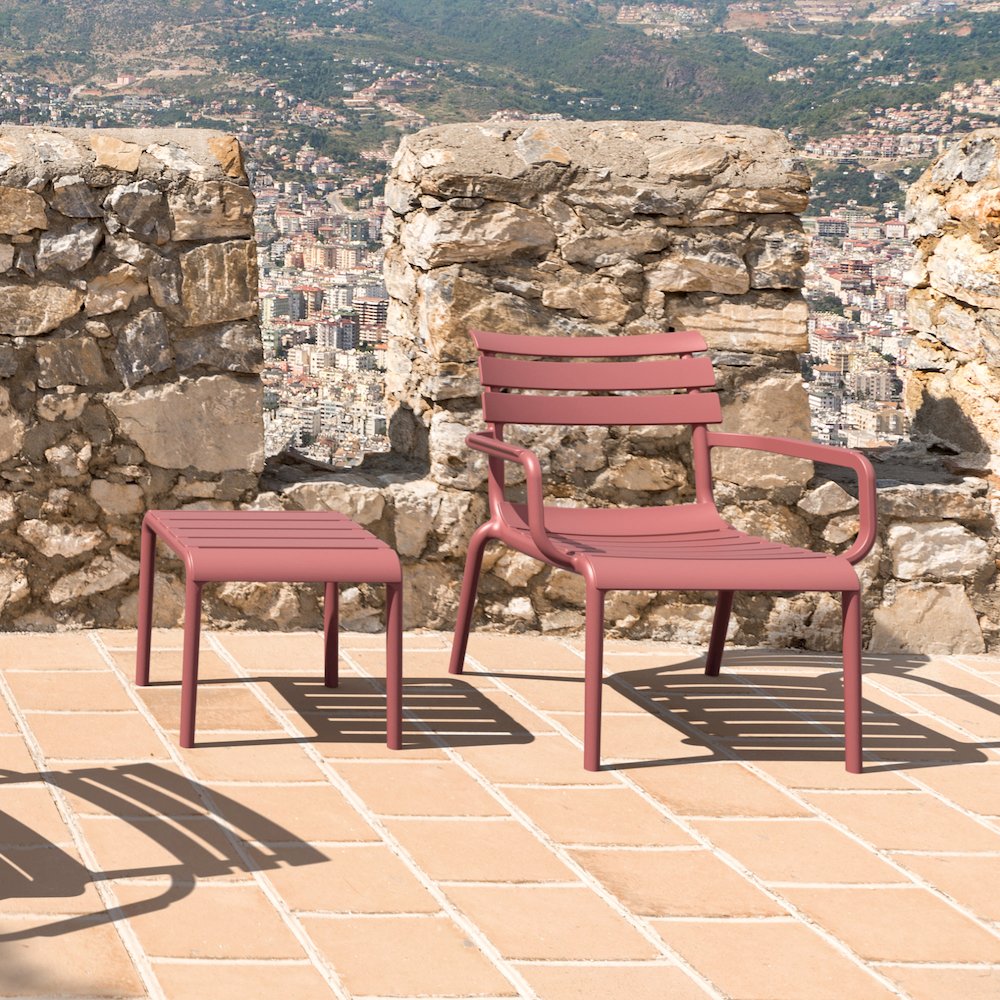 Paris Outdoor Club Lounge Chair Marsala. Picture 9