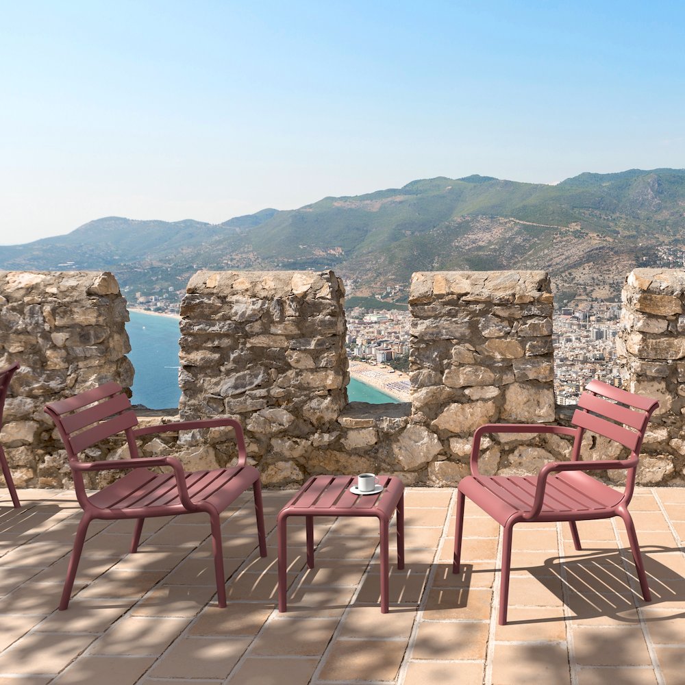 Paris Outdoor Club Lounge Chair Marsala. Picture 4