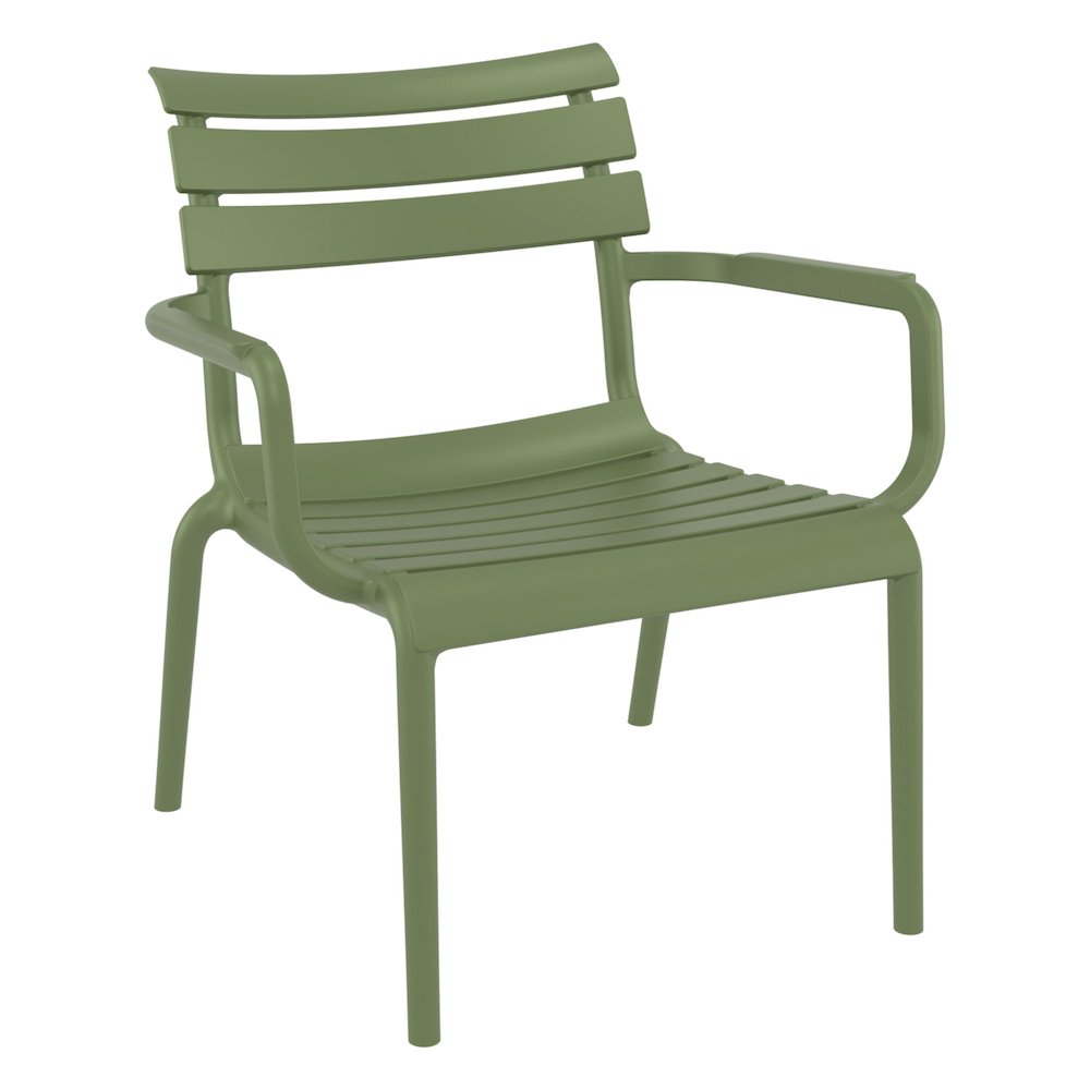 Paris Outdoor Club Lounge Chair Olive Green. Picture 5