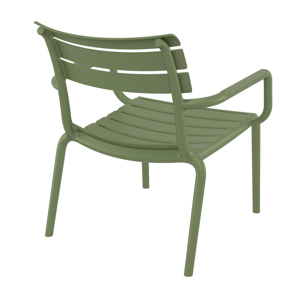 Paris Outdoor Club Lounge Chair Olive Green. Picture 3