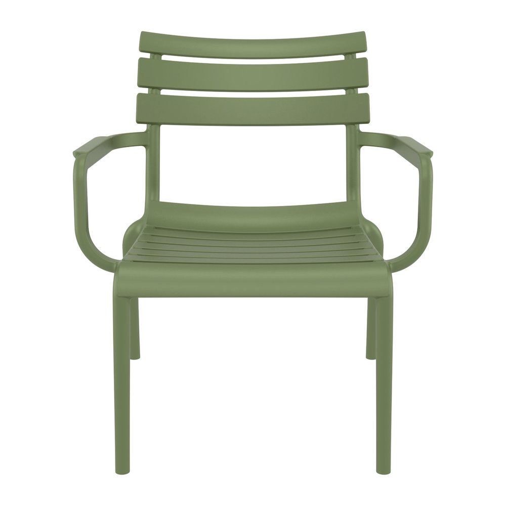 Paris Outdoor Club Lounge Chair Olive Green. Picture 4
