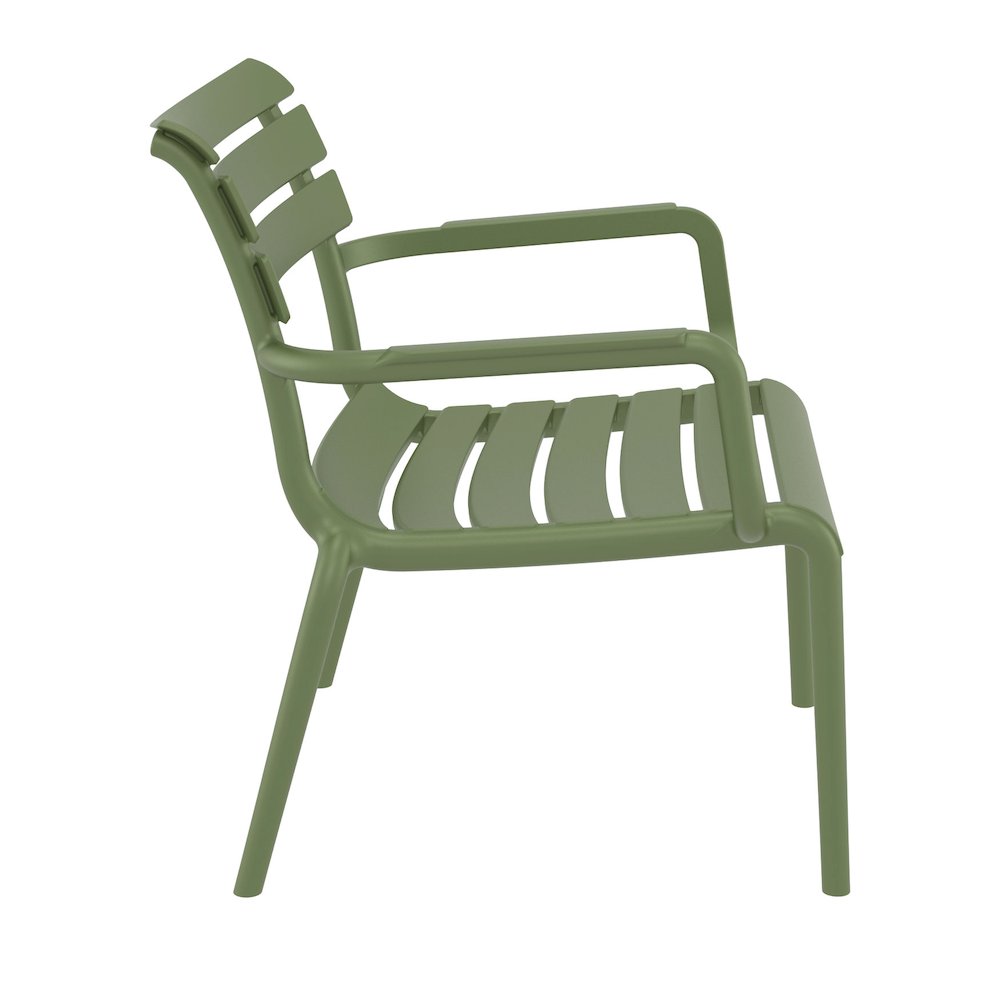 Paris Outdoor Club Lounge Chair Olive Green. Picture 1