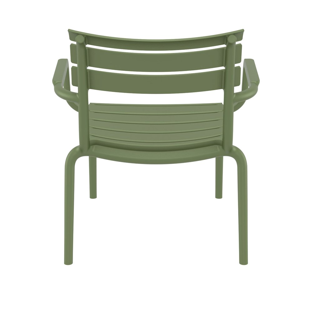 Paris Outdoor Club Lounge Chair Olive Green. Picture 2