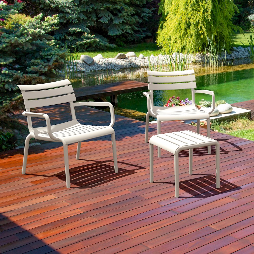 Paris Outdoor Club Lounge Chair White. Picture 4