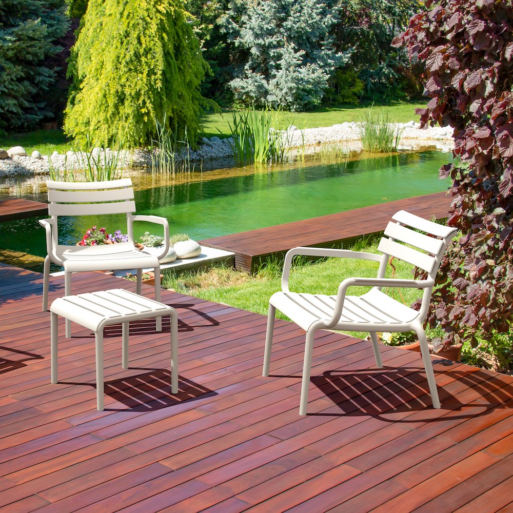 Paris Outdoor Club Lounge Chair White. Picture 6