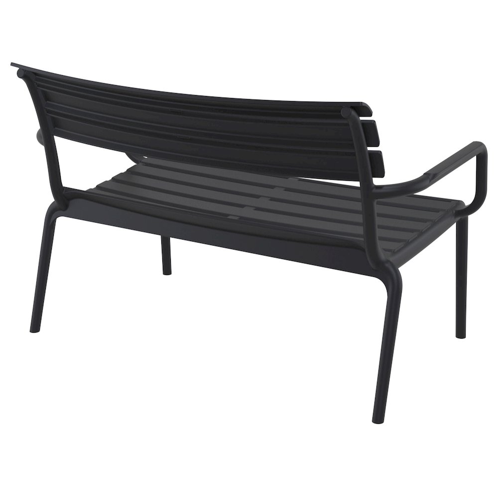Paris Outdoor Bench Black. Picture 3