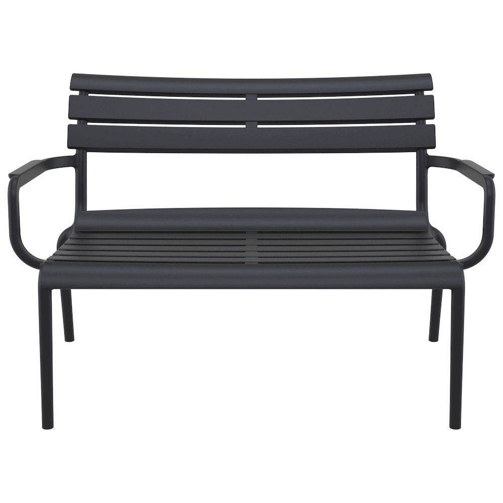 Paris Outdoor Bench Black. Picture 5