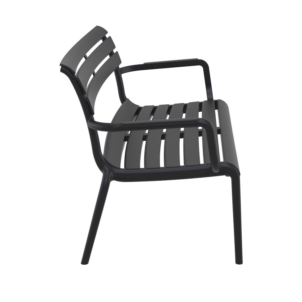 Paris Outdoor Bench Black. Picture 1