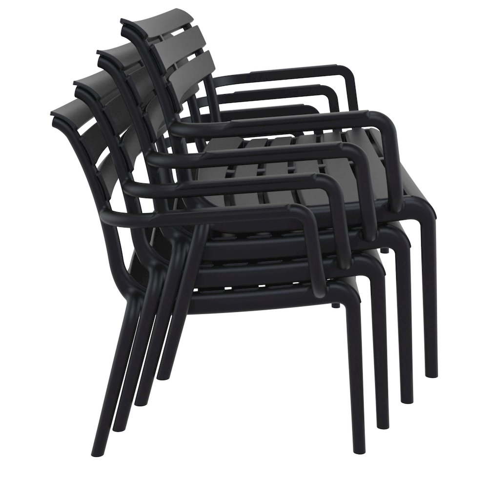 Paris Outdoor Bench Black. Picture 4