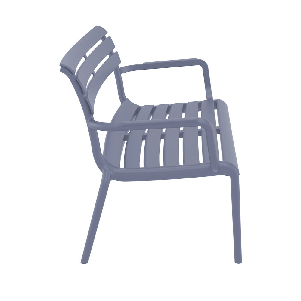 Paris Outdoor Bench Dark Gray. Picture 1