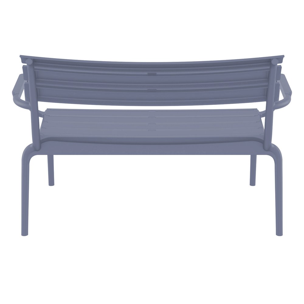 Paris Outdoor Bench Dark Gray. Picture 4