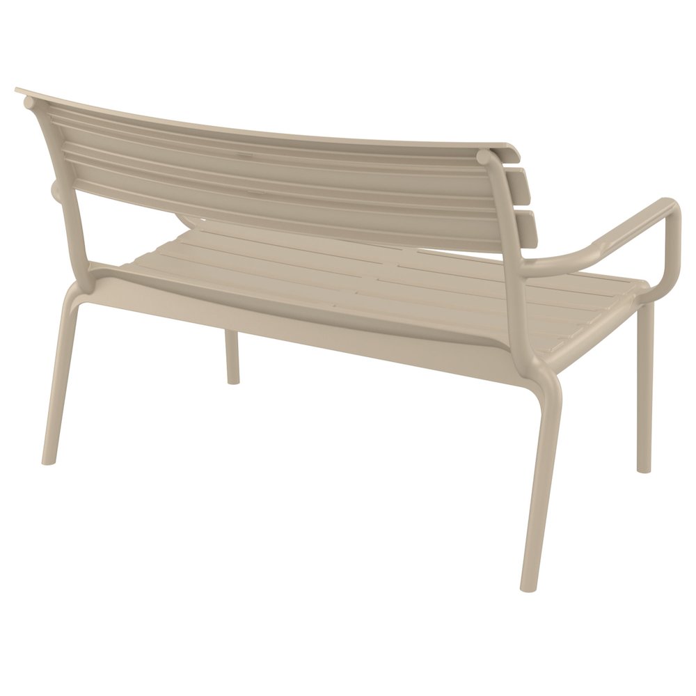 Paris Outdoor Bench Taupe. Picture 2